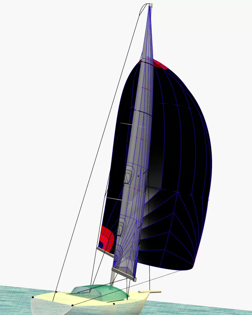 3D-mallinnus symmetrisestä spinaakkerista