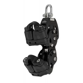 Seldén product 50 mm Plain Bearing Block - Twin-cam for endless furling line on white background