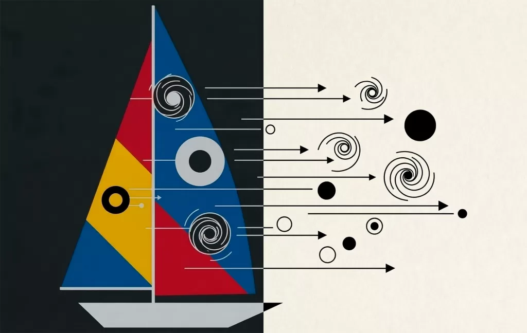 Bauhaus styled sails, visualization for blog post
