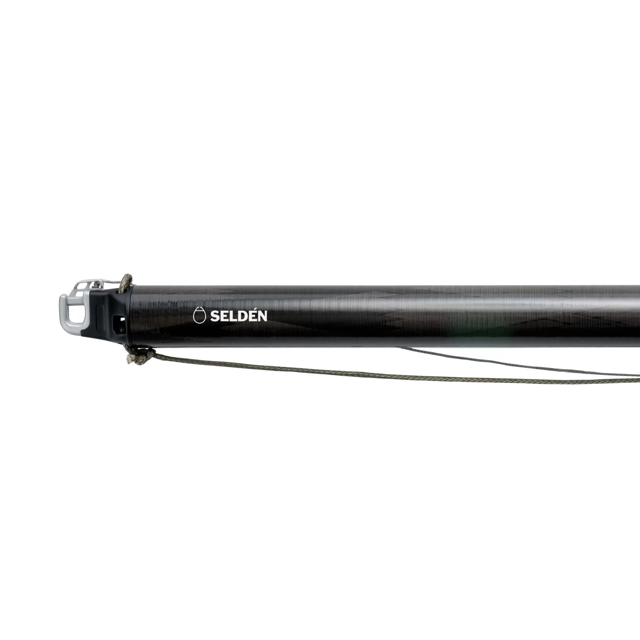 selden-88mm-hiilikuitu-spinaakkeripuomi-diy-sarja Seldénin ø88 mm hiilikuituspinaakkeripuomi päätyheloilla ja Dyneema-lenkeillä.